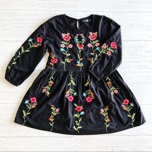 Boohoo Embroidered Floral Dress